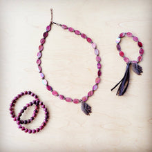 Load image into Gallery viewer, Pink Agate Beaded Stretch Bracelet