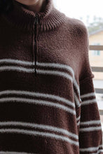 Load image into Gallery viewer, Tandy Striped Knit Quarter-Zip Sweater