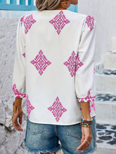 Load image into Gallery viewer, Boho Diamond Print V-Neck Top