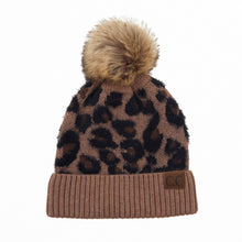 Load image into Gallery viewer, CC Beanie Leopard Winter Hat