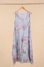 Load image into Gallery viewer, Italian Linen Sleeveless floral dress