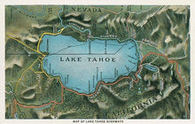 Load image into Gallery viewer, Magnet Map of Lake Tahoe Highways