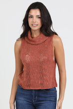 Load image into Gallery viewer, COWL NECK SLEEVELESS SWEATER TOP