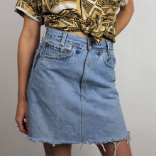 Load image into Gallery viewer, Upcycled Denim Mini-Skirt