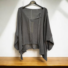 Load image into Gallery viewer, Bizou Asymmetrical Cotton Sweater - France