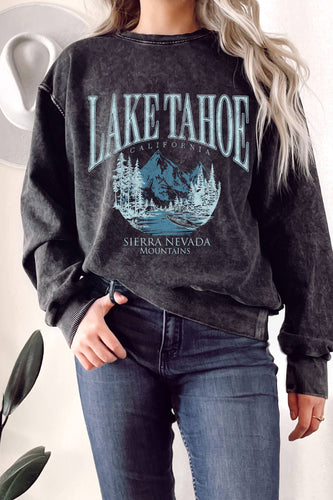 LAKE TAHOE CALIFORNIA MINERAL GRAPHIC TERRY SWEATSHIRT