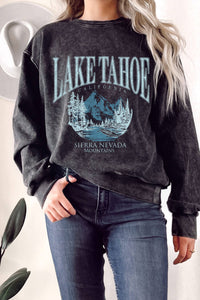 LAKE TAHOE CALIFORNIA MINERAL GRAPHIC TERRY SWEATSHIRT