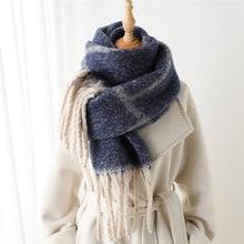 Load image into Gallery viewer, Darvy Cozy Grid Scarf Shawl