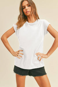 Basic Rolled Sleeve T-Shirt