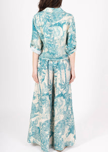 Italian Linen Print Pants