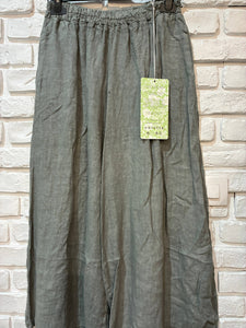Italian Linen Wide Leg Pants
