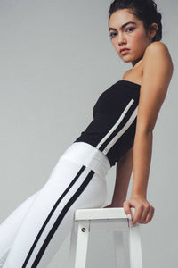 Side Stripe Strapless Tube Top
