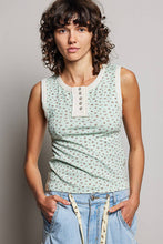 Load image into Gallery viewer, Floral Button Tank
