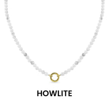 Load image into Gallery viewer, Semi Precious Natural Stone Charm Keeper Necklace