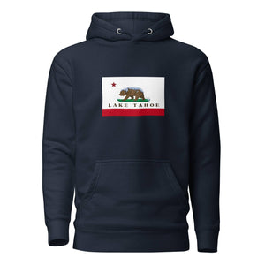 Unisex Hoodie CA Flag with Bear - Lake Tahoe