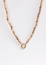 Load image into Gallery viewer, Semi Precious Natural Stone Charm Keeper Necklace