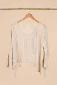 Bizou Asymmetrical Cotton Sweater - France