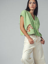 Load image into Gallery viewer, Western Horse V Neck Cropped Cardigan