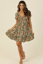 Load image into Gallery viewer, SMOCKED BODICE SHORT SLEEVE DRESS