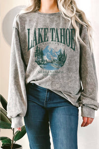 LAKE TAHOE CALIFORNIA MINERAL GRAPHIC TERRY SWEATSHIRT