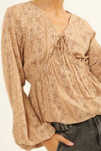 Load image into Gallery viewer, Paisley V Neck Long Sleeve Blouse