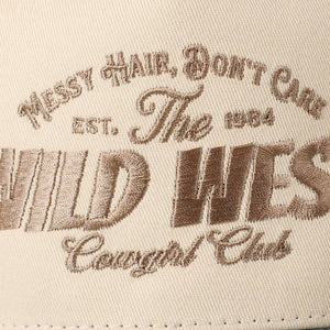 Messy Hair Wild West Cowgirl Club Embroidery Hat