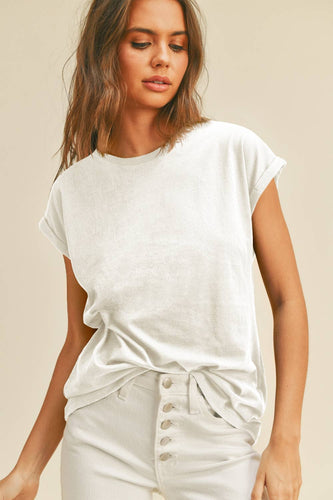 Basic Rolled Sleeve T-Shirt