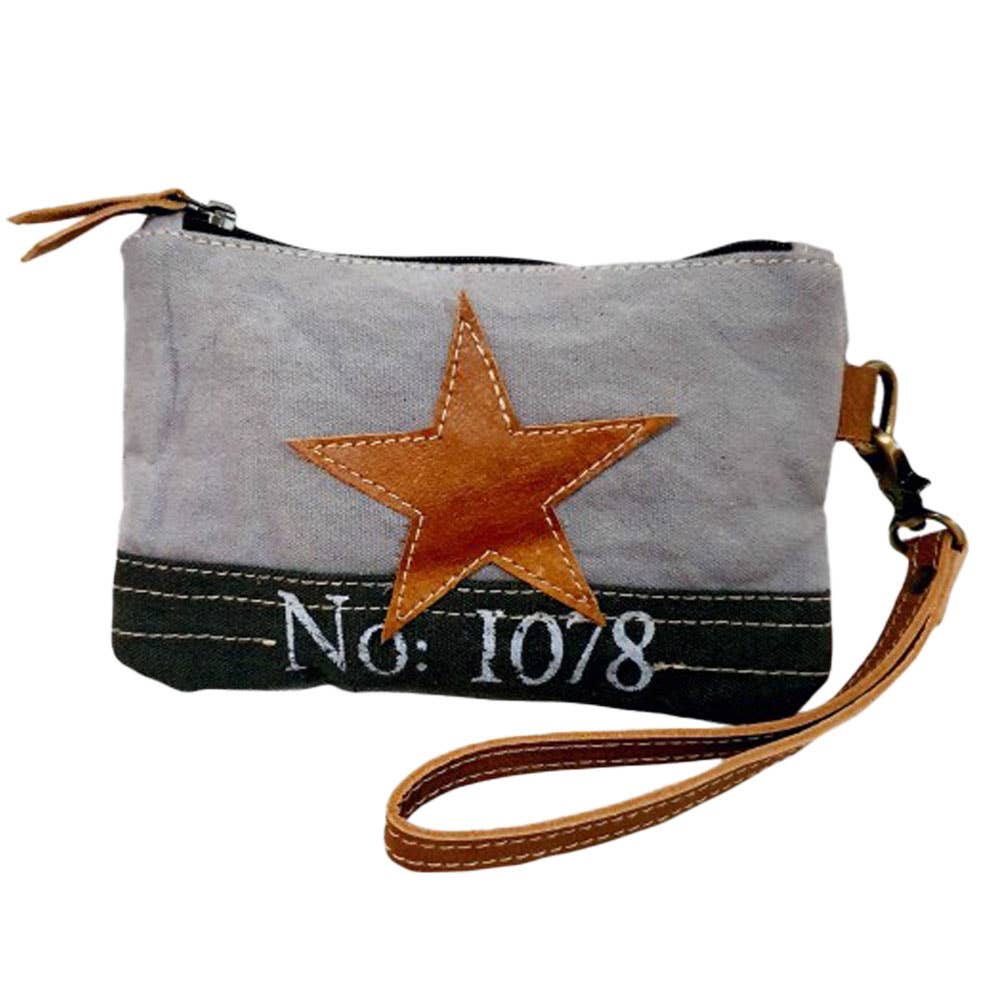 Canvas Wristlet With No 1078 & Star