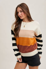 Load image into Gallery viewer, COLOR BLOCK SWEATER PULLOVER