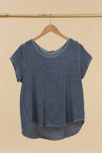 Load image into Gallery viewer, Cotton-linen blend t-shirt, round neck 3389