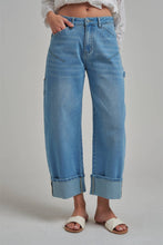 Load image into Gallery viewer, Dark Denim Cuffed Jean