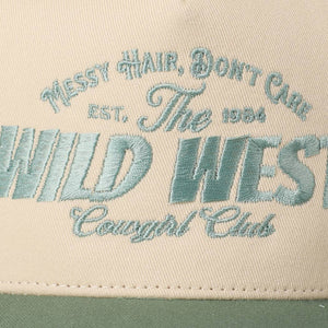 Messy Hair Wild West Cowgirl Club Embroidery Hat