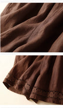 Load image into Gallery viewer, Floral crochet lace patchwork cotton linen shorts