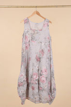 Load image into Gallery viewer, Italian Linen Sleeveless floral dress