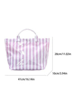 Load image into Gallery viewer, Glossy Striped Tote Bag