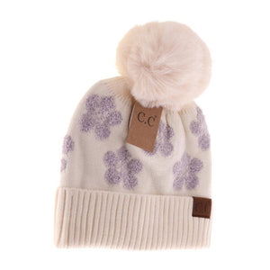 Daisy Patterned C.C Beanie