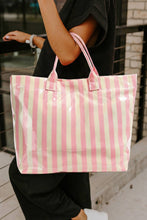 Load image into Gallery viewer, Glossy Striped Tote Bag