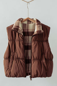 Reversible Cropped Puffer Vest