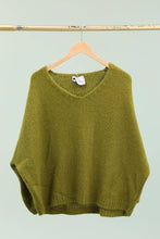 Load image into Gallery viewer, Eloise Oversized V Neck Sweater Wool Mohair Blend - Italian