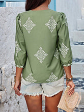 Load image into Gallery viewer, Boho Diamond Print V-Neck Top