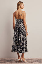 Load image into Gallery viewer, Flora Lace Trim Satin Midi Dress