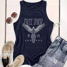 Load image into Gallery viewer, Free Bird &amp; Rock graphic tank top