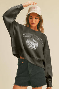 Tahoe Peaks Short Cropped Long Sleeve Sweatshirt