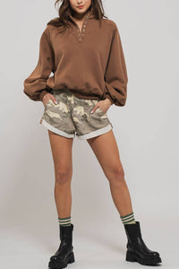 Cool Cuffed Print Shorts