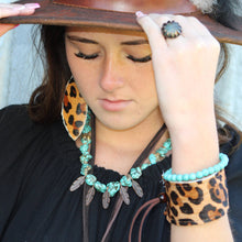 Load image into Gallery viewer, Blue Turquoise Stackable Stretch Beaded Bracelet 800u