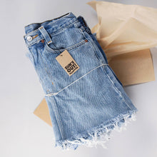 Load image into Gallery viewer, Upcycled Denim Mini-Skirt