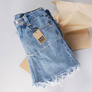 Upcycled Denim Mini-Skirt