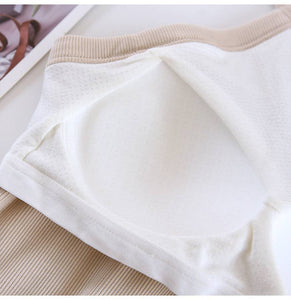 Basic Halter Top with built-in bra tank top