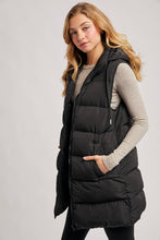 Load image into Gallery viewer, GIGI HOODED LONGLINE PUFFER VEST