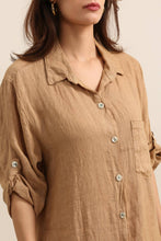 Load image into Gallery viewer, Long Italian LinenShirt Dress - 100% linen
